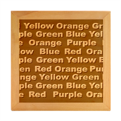 Red Yellow Blue Green Purple Wood Photo Frame Cube by Salman4z