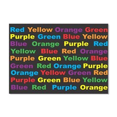 Red Yellow Blue Green Purple Crystal Sticker (a4)