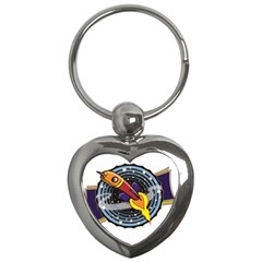 Rocket Space Clipart Illustrator Key Chain (heart) by Salman4z