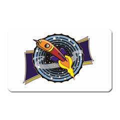 Rocket Space Clipart Illustrator Magnet (rectangular) by Salman4z