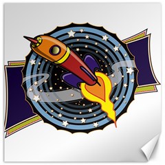 Rocket Space Clipart Illustrator Canvas 20  X 20  by Salman4z