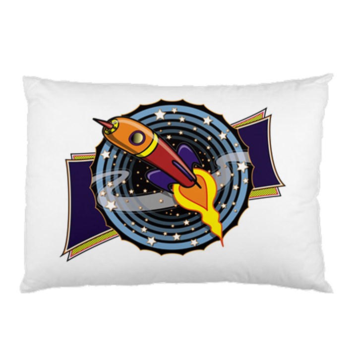 Rocket Space Clipart Illustrator Pillow Case