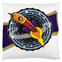 Rocket Space Clipart Illustrator Large Cushion Case (one Side) by Salman4z