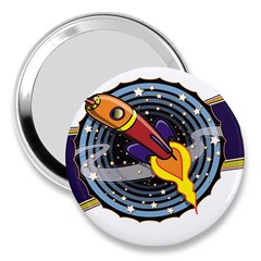 Rocket Space Clipart Illustrator 3  Handbag Mirrors by Salman4z