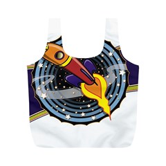 Rocket Space Clipart Illustrator Full Print Recycle Bag (m) by Salman4z