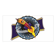 Rocket Space Clipart Illustrator Satin Shawl 45  X 80  by Salman4z