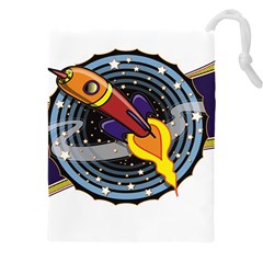 Rocket Space Clipart Illustrator Drawstring Pouch (4xl) by Salman4z