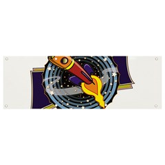 Rocket Space Clipart Illustrator Banner And Sign 9  X 3  by Salman4z