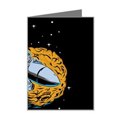 Astronaut Planet Space Science Mini Greeting Card by Salman4z