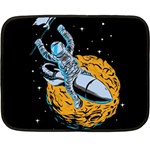 Astronaut Planet Space Science Fleece Blanket (Mini) 35 x27  Blanket