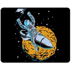 Astronaut Planet Space Science Fleece Blanket (medium) by Salman4z