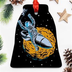 Astronaut Planet Space Science Bell Ornament (two Sides) by Salman4z