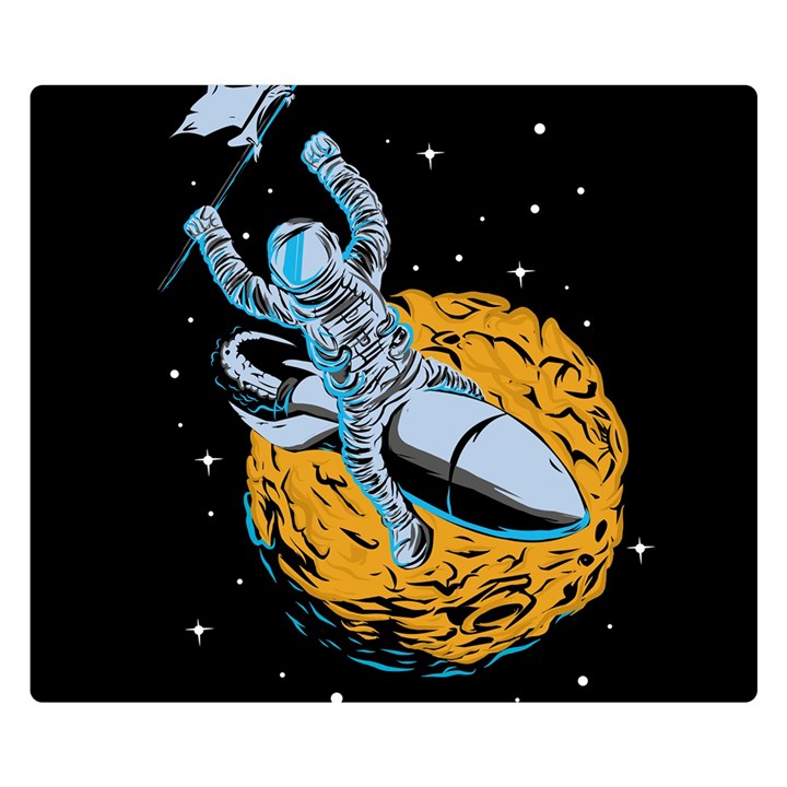 Astronaut Planet Space Science Premium Plush Fleece Blanket (Small)