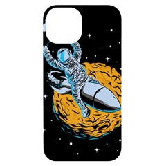 Astronaut Planet Space Science Iphone 14 Black Uv Print Case by Salman4z