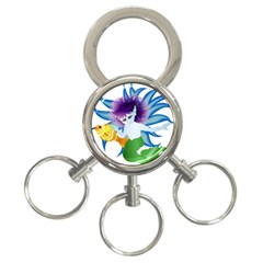 Mermaid Fantasy Undersea Merman 3-ring Key Chain by Salman4z