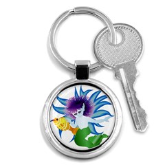 Mermaid Fantasy Undersea Merman Key Chain (round) by Salman4z