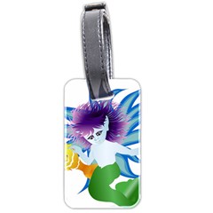 Mermaid Fantasy Undersea Merman Luggage Tag (two Sides) by Salman4z