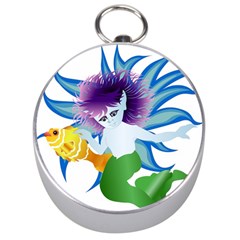 Mermaid Fantasy Undersea Merman Silver Compasses by Salman4z