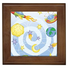 Science Fiction Outer Space Framed Tile by Salman4z