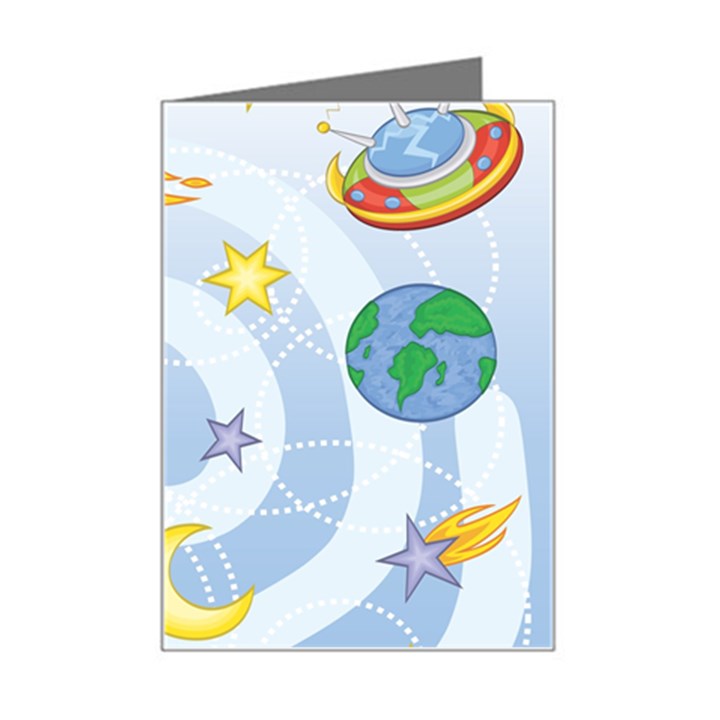 Science Fiction Outer Space Mini Greeting Card