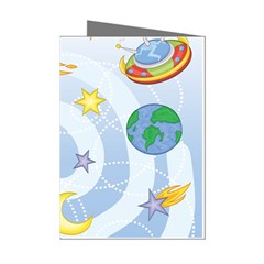 Science Fiction Outer Space Mini Greeting Cards (pkg Of 8) by Salman4z