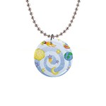 Science Fiction Outer Space 1  Button Necklace Front