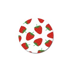 Seamless Pattern Fresh Strawberry Golf Ball Marker by Salman4z