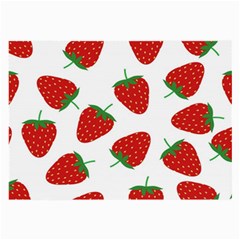 Seamless Pattern Fresh Strawberry Large Glasses Cloth by Salman4z