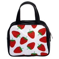 Seamless Pattern Fresh Strawberry Classic Handbag (two Sides) by Salman4z