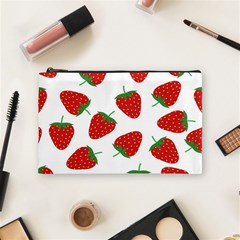 Seamless Pattern Fresh Strawberry Cosmetic Bag (medium) by Salman4z