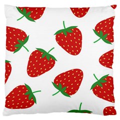 Seamless Pattern Fresh Strawberry Large Cushion Case (two Sides) by Salman4z