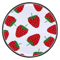 Seamless Pattern Fresh Strawberry Wireless Fast Charger(black) by Salman4z