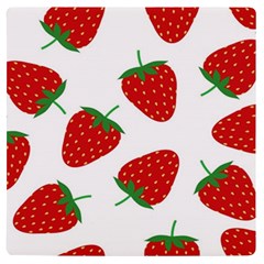 Seamless Pattern Fresh Strawberry Uv Print Square Tile Coaster  by Salman4z