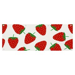 Seamless Pattern Fresh Strawberry Banner And Sign 8  X 3  by Salman4z