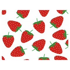 Seamless Pattern Fresh Strawberry Premium Plush Fleece Blanket (extra Small) by Salman4z