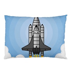 Rocket Shuttle Spaceship Science Pillow Case by Salman4z