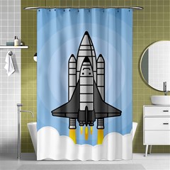 Rocket Shuttle Spaceship Science Shower Curtain 48  X 72  (small)  by Salman4z