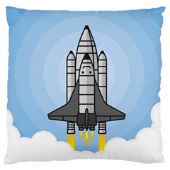 Rocket Shuttle Spaceship Science Large Cushion Case (one Side) by Salman4z