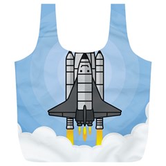 Rocket Shuttle Spaceship Science Full Print Recycle Bag (xl) by Salman4z