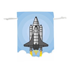 Rocket Shuttle Spaceship Science Lightweight Drawstring Pouch (l) by Salman4z