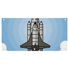 Rocket Shuttle Spaceship Science Banner And Sign 4  X 2  by Salman4z