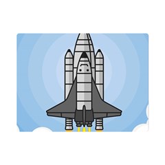 Rocket Shuttle Spaceship Science Premium Plush Fleece Blanket (mini) by Salman4z