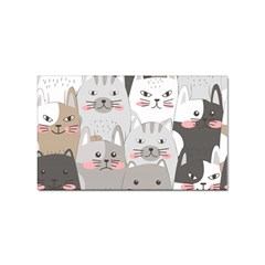 Cute Cats Seamless Pattern Sticker (rectangular)