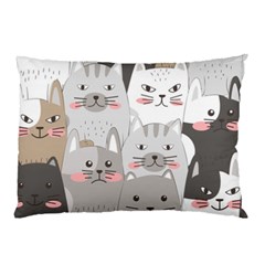 Cute Cats Seamless Pattern Pillow Case