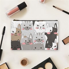 Cute Cats Seamless Pattern Cosmetic Bag (medium) by Salman4z