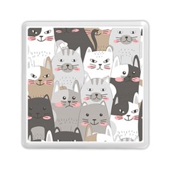 Cute Cats Seamless Pattern Memory Card Reader (square) by Salman4z