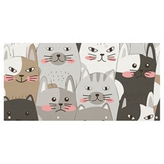 Cute Cats Seamless Pattern Banner And Sign 8  X 4  by Salman4z