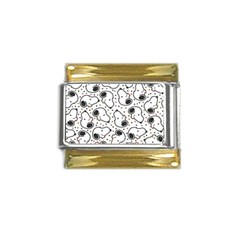 Dog Pattern Gold Trim Italian Charm (9mm) by Salman4z