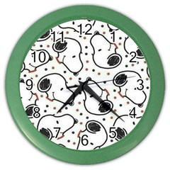 Dog Pattern Color Wall Clock