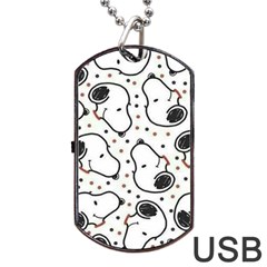 Dog Pattern Dog Tag Usb Flash (two Sides) by Salman4z